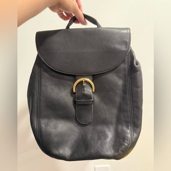 Coach Vintage Soho Buckle Black Leather Backpack - Picture 1 of 11